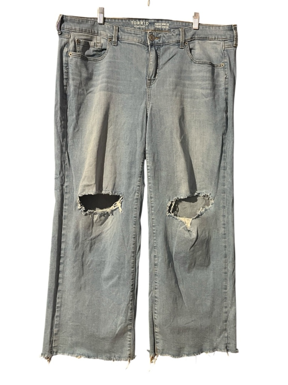 Torrid Light Wash Perfect Wide Leg Vintage Stretch Jeans